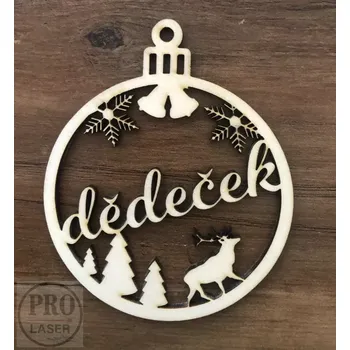 Vánoční ozdoba Dřevěná vánoční ozdoba se jménem 9