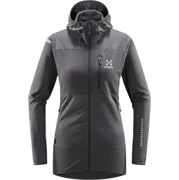 Dámská mikina Haglöfs L.I.M Mid Fast Hood Women, Magnetite - dámská technická mikina M + Doprava zdarma