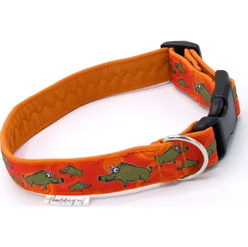 Obojek pro psa Pamlskový Ráj Obojek pro psa - divočák Barva: oranžová