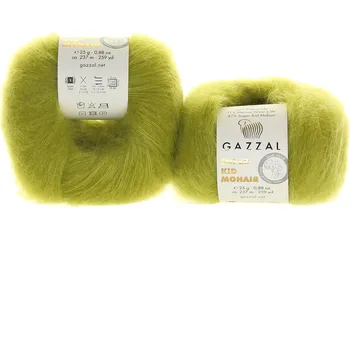 Příze Gazzal Super Kid Mohair 64422 zelené jablko