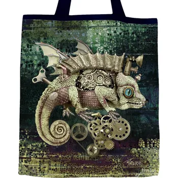 Plátěná taška, Chameleon jede, Steampunk