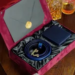 REDFIR Dárková modrá sada pro pány Universe - pásek a peněženka