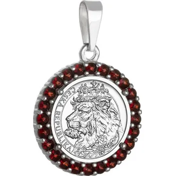 Stříbrný přívěsek SOPHIA s českými granáty