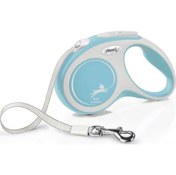 Vodítko pro psa flexi Comfort S pásek 5m/15kg světle modrá