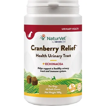 NaturVet Cranberry Relief 60 žvýkacích tablet doplňkové krmivo pro psy