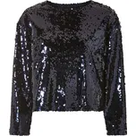 esmara® Dámské triko s flitry (L(44/46), navy modrá)