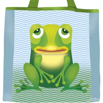 Nákupní taška Plátěná taška, Ukvákaná žába