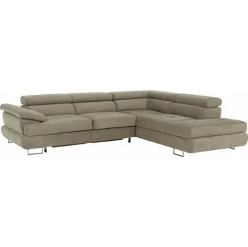 Sedací souprava Sedací souprava s úložným prostorem, světle hnědý melír, látka, pravá, BUTON R