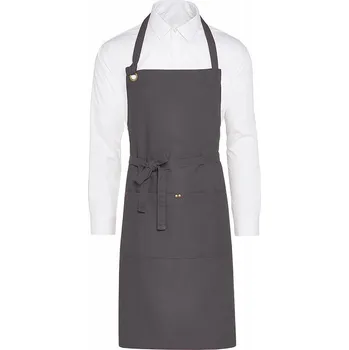 Kuchyňská zástěra SG Accessories - BISTRO (Ex JASSZ Bistro) Jemná pracovní zástěra Provence z kepru se zavazováním kolem krku Barva: Šedá