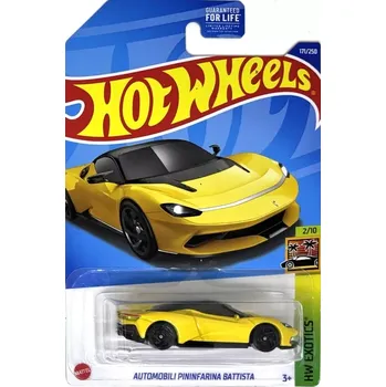 autíčko HOT WHEELS - Automobili Pininfarina Battista Yellow (E6)