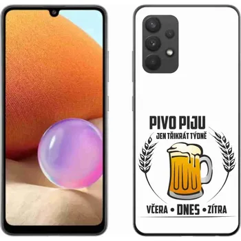 Pouzdro na mobilní telefon Gelový kryt mmCase na Samsung Galaxy A32 4G - pivní motiv bílé pozadí