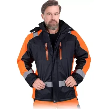 pracovní bunda Leber&Hollman ASKER GP reflexní zimní bunda černá/oranžová