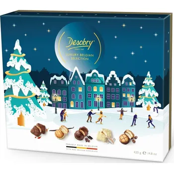 Bonboniéra Desobry Luxury Sweet Night Box sada čokoládových sušenek mix motivů 420 g