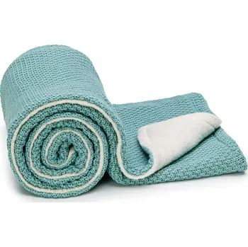 Dětská deka T-TOMI Pletená deka WARM Mint, 80 x 100 cm