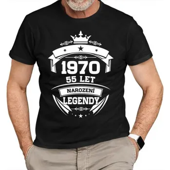 Žertovný předmět 1970 Narození legendy 55 let - pánské tričko s potiskem- Tričkový.cz