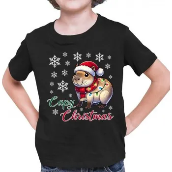 Žertovný předmět Capy Christmas - dětské tričko s potiskem- Tričkový.cz
