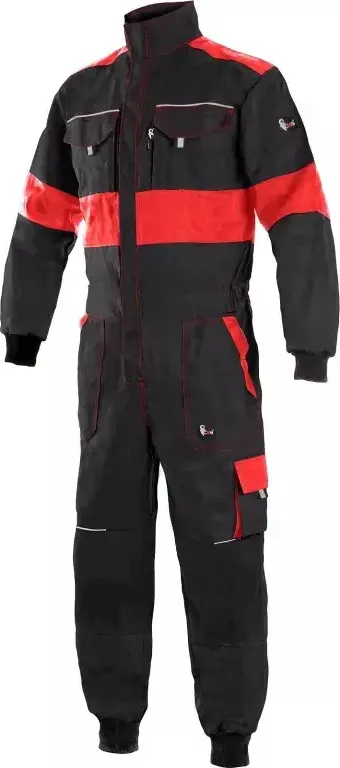 CXS CANIS SAFETY Kombinéza LUX ROBERT, pánská, černo-červená 1013, vel. 54