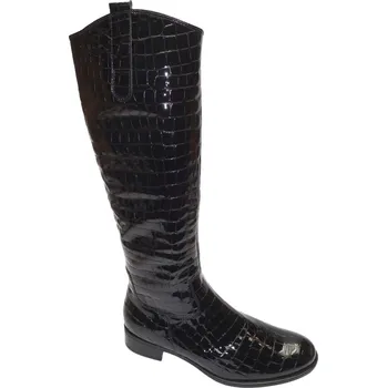 Dámské kozačky Zimní vycházková obuv-kozačky, Gabor, (lýtko S), černá: Černá Lakovaná kůže 29,1 43 (36-37 cm) - S G - standardní šíře (12352-12354)