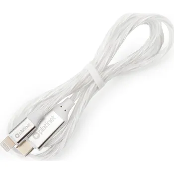 Datový kabel USB kabel USB-C / Lightning konektor s LED podsvícením 27W 1m bílá
