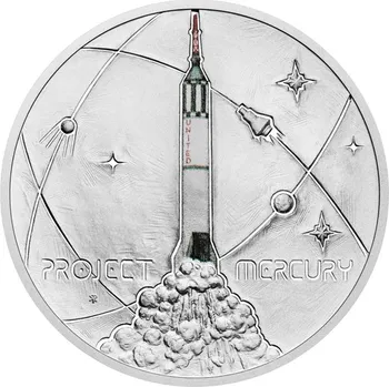 Stříbrná mince Mléčná dráha - První Američan ve vesmíru proof