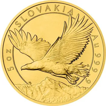 Sběratelství Česká mincovna Zlatá pětiuncová investiční mince Orel 2023 stand 155,55 g