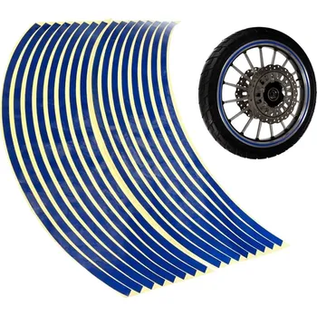 APT Reflexní nálepky na kola 8 mm 16 ks, modré