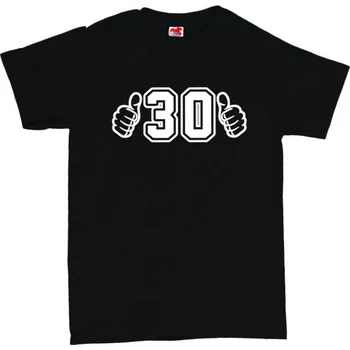 Žertovný předmět Narozeninové tričko - 30 let XXL černá - black Bílá - 401