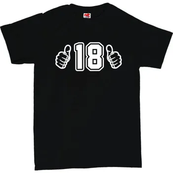 Žertovný předmět Narozeninové tričko - 18 let XL černá - black Bílá - 401