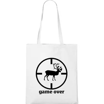 Nákupní taška DOBRÝ TRIKO Bavlněná taška s potiskem Game over Barva: Bílá