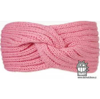 Čepice Pletená čelenka Dráče - Twist 02, světle růžová Barva: Růžová, Velikost: uni velikost
