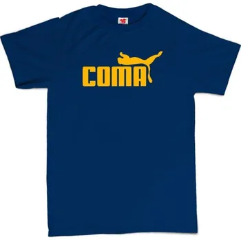 Žertovný předmět Coma - pánské tričko s potiskem M červená - red Černá - 402