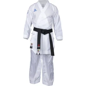 Oblečení pro bojové sporty Hayashi kumite kimono AirDeluxe - WKF approved, bílá/modrá, 0474-11 165