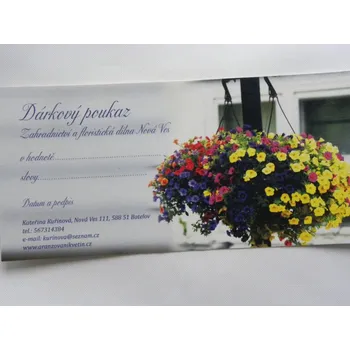 Dárková krabička Dárkový poukaz kytky 500
