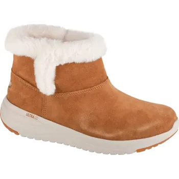 Dámská treková obuv Světle hnědé dámské semišové zimní kotníkové boty Skechers On-The-Go Stellar - Cozy Step 144775-CSNT Velikost: 38
