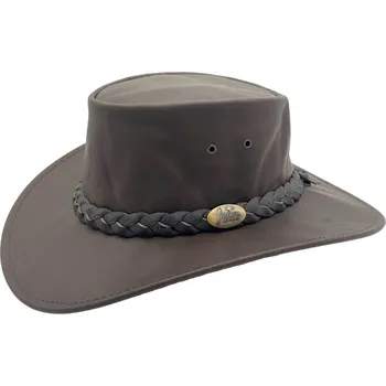 Klobouk Australský hnědý klobouk kožený z klokaní kůže - Jacaru Velikost: 59/59.5cm (L)