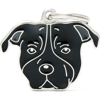 psí známka MY FAMILY BLACK AMERICAN STAFFORDSHIERE TERRIER