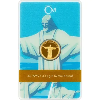 Sběratelství Zlatá 1/10oz mince Nových sedm divů světa - Socha Krista Spasitele proof