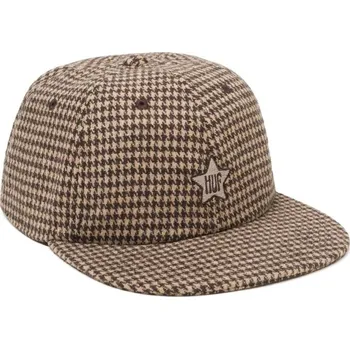 Kšiltovka huf Pánská kšiltovka one star houndstooth 6 panel hat oatmeal