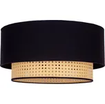 Duolla - Stropní svítidlo BOHO 1xE27/15W/230V pr. 45 cm černá/ratan