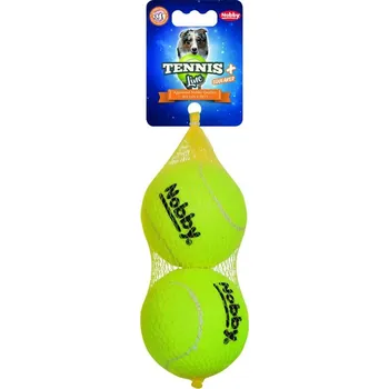 Hračka pro psa Nobby hračka tenisový míček L pískátko 9cm 2ks