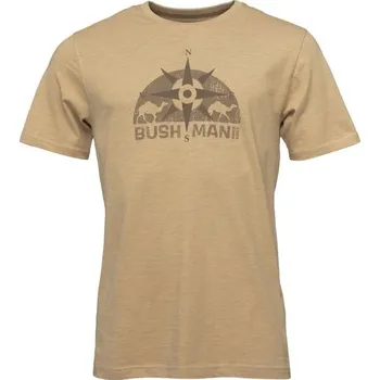 Pánské tričko Pánské triko BUSHMAN BARKLY 2XL Béžová, Hnědá