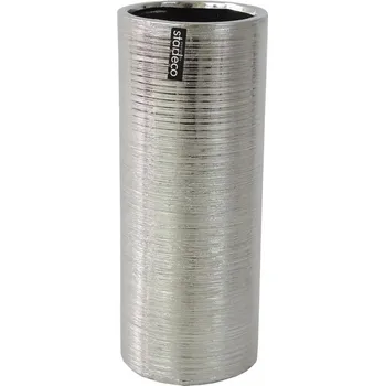 Váza Váza Modern 30 cm, zakulacená, stříbrná