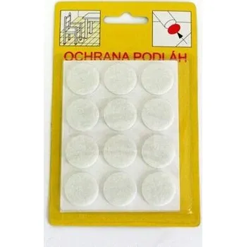 Podložka pod nábytek Ochrana podlahy filcová, 21 mm, 12 ks/balení, bílá