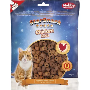 Pamlsek pro kočku Nobby StarSnack Cat Chicken Rolls pamlsky 180g