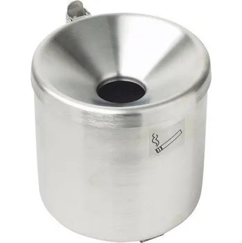 Venkovní odpadkový koš HTI Popelník nástěnný průměr 150 mm - nerez MC-6523