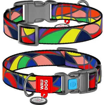 Obojek pro psa WAUDOG obojek nylonový Vitrage QR (33-49cm/2,5cm)