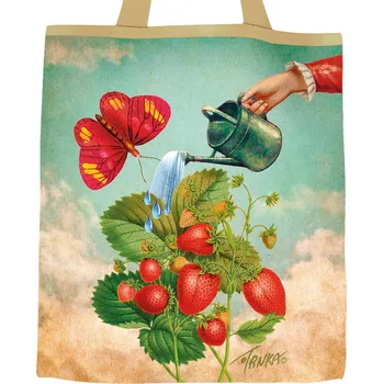 Nákupní taška Plátěná nákupní taška, Šťavnaté jahody