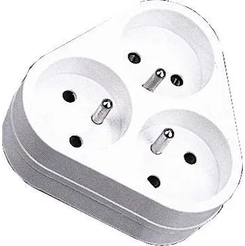 Elektrická zásuvka Rozbočení 230V 3x10A čelní