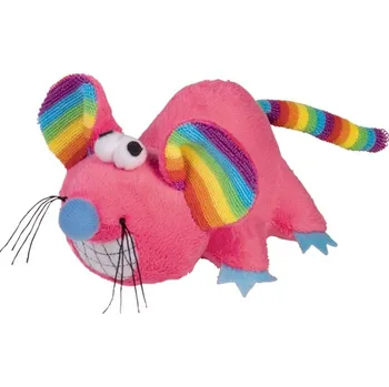 Hračka pro kočku Nobby RAINBOW hračka plyšová myš 14cm