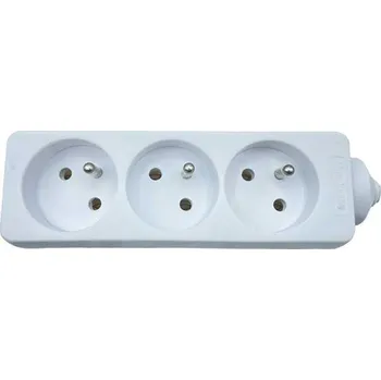 Elektrická zásuvka Zásuvkové pole 3x zásuvka